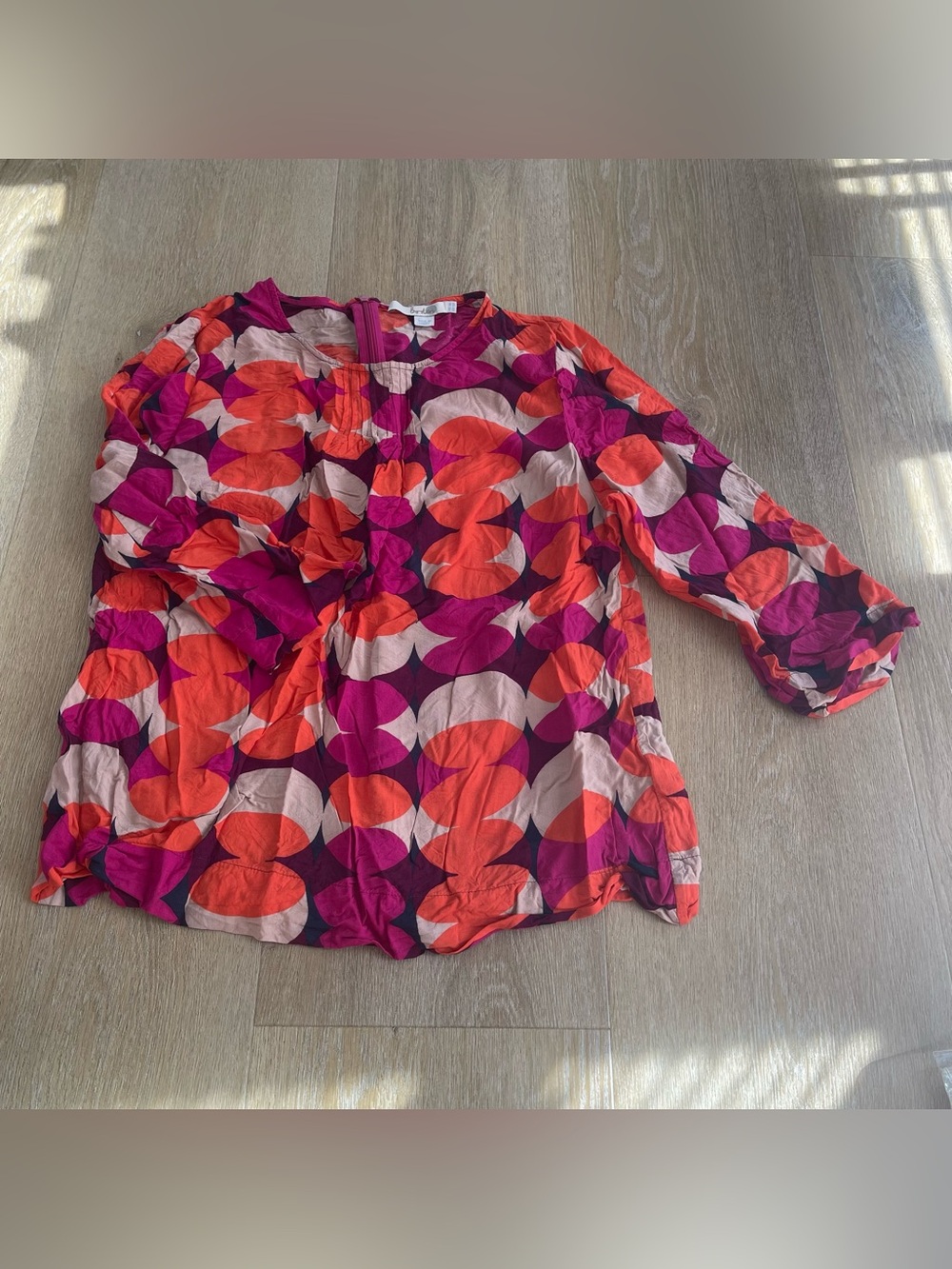 Boden retro geometric print blouse